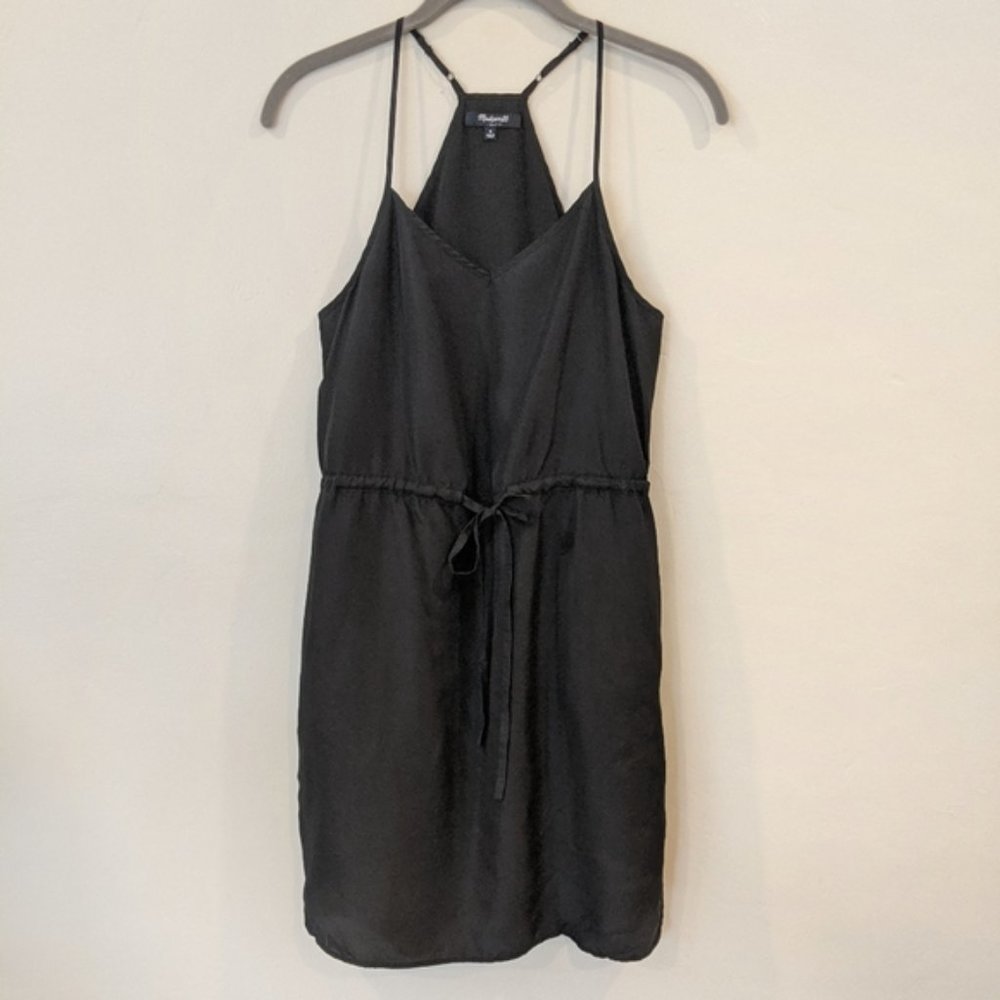 Madewell Daybreak black silk sundress 0